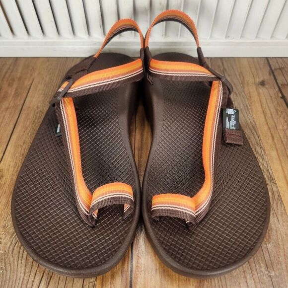 Chaco Bodhi Sandals Men's Size 11 Brown Orange Toe Loop Strappy Beach JCH108607 - Picture 9 of 12